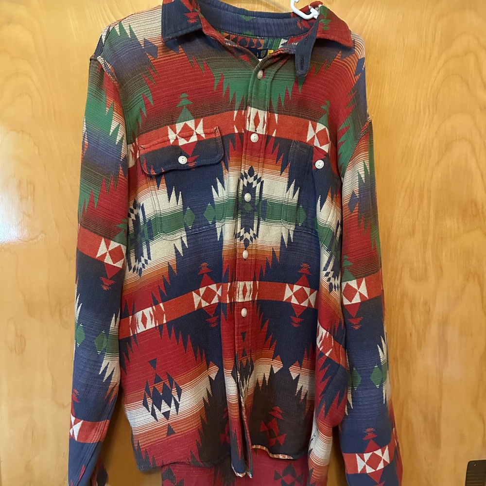 Ralph Lauren Red and Blue Patterned Shirt